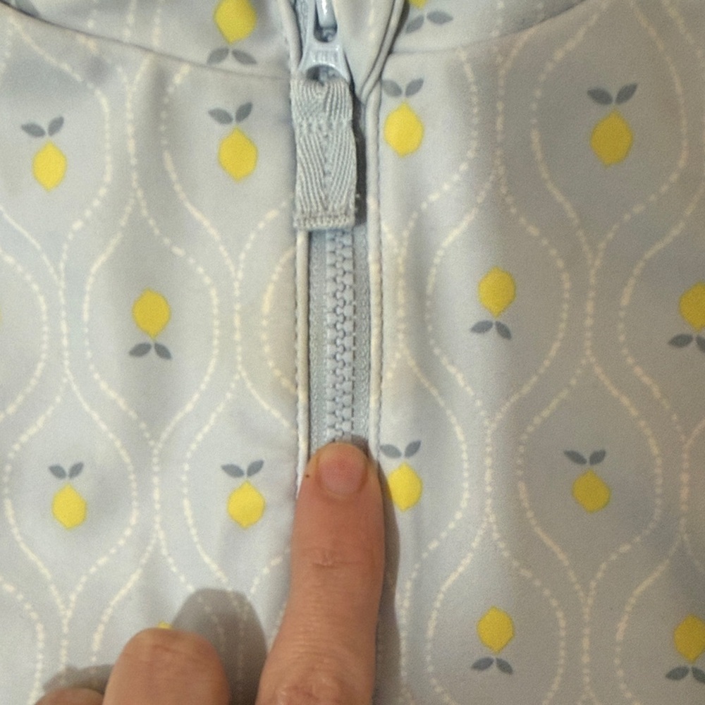 Set of 2 Carter's Baby Girls Bathing suits - blue gingham and blue lemon print - Picture 8 of 8